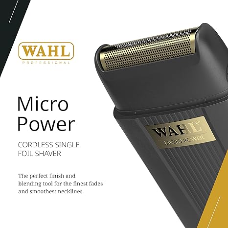 Wahl Professional Micro Power Shaver, Cordless Ultra-Close Finishing Foil for Precision Grooming,