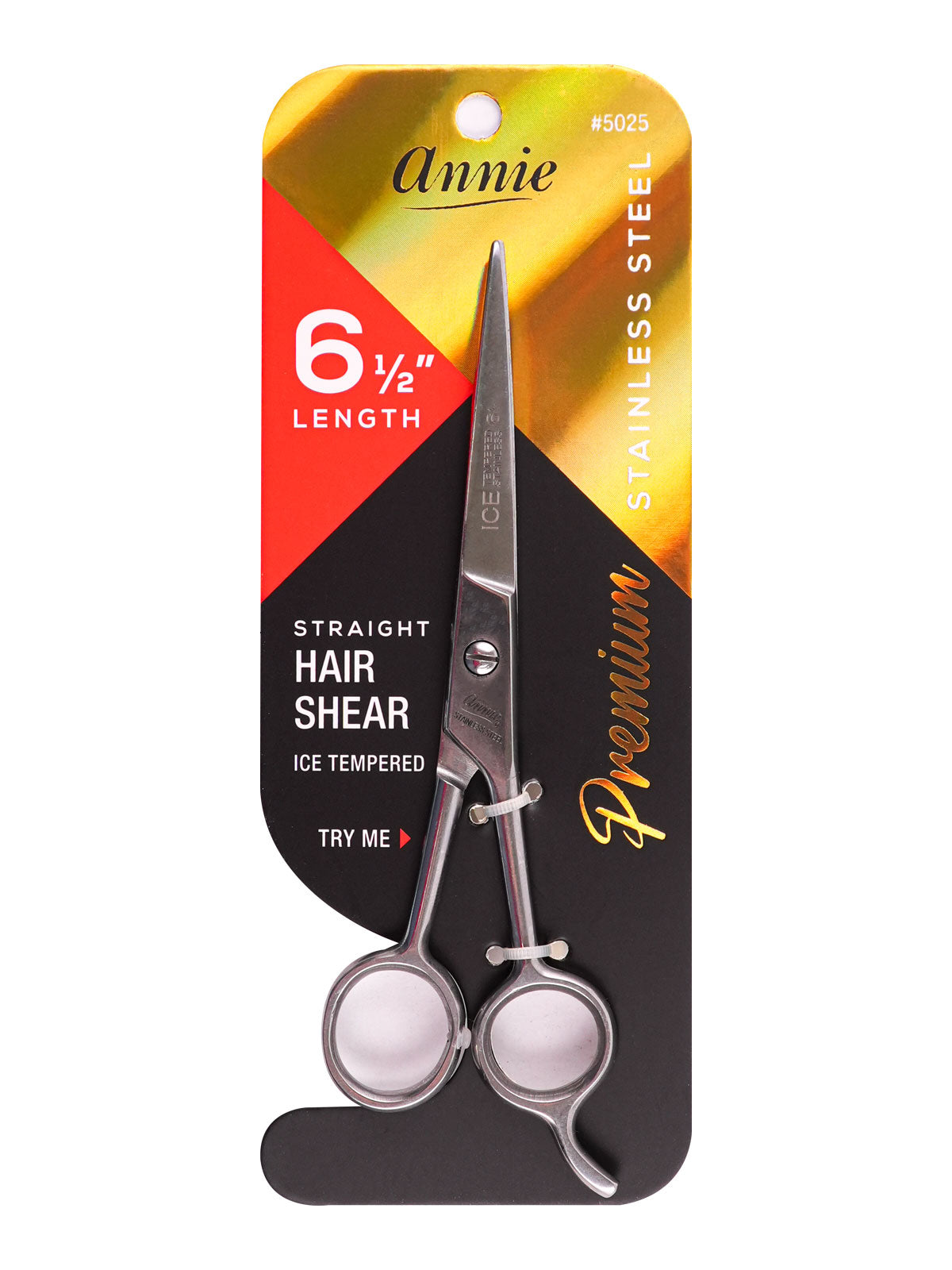 Annie Ice Tempered Stainless Steel Hair Shear 6 1/2" #5025