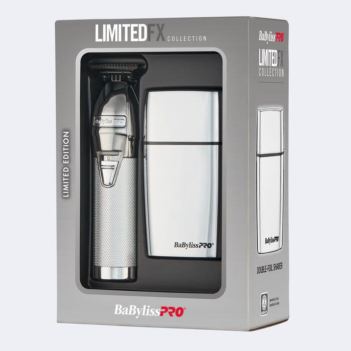 BaBylissPRO LimitedFX Gold Trimmer & Double Foil Shaver Combo