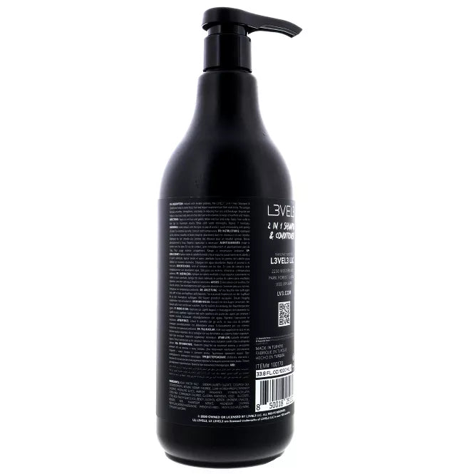 L3vel3 2-in-1 Shampoo and Conditioner Hair Treatment, 33.8 oz