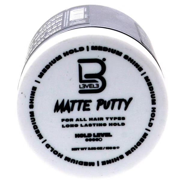 L3vel 3 Matte Putty, Strong Hold Styling Putty 3.5 oz