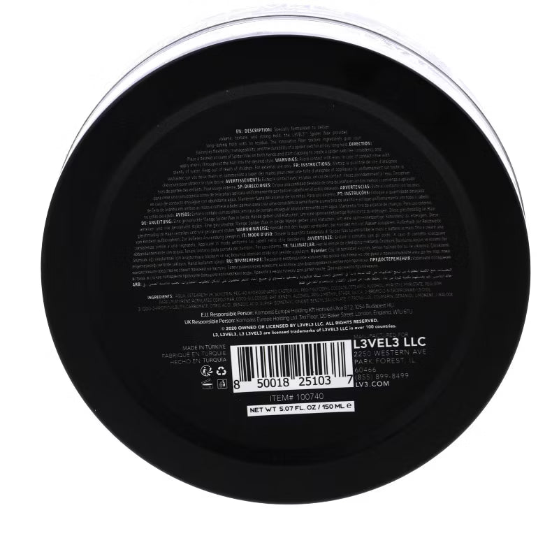 Level 3 Spider Wax, Fiber Texture Wax for Hair Styling, 5.07 oz