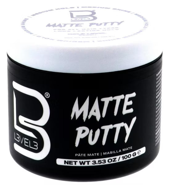 L3vel 3 Matte Putty, Strong Hold Styling Putty 3.5 oz