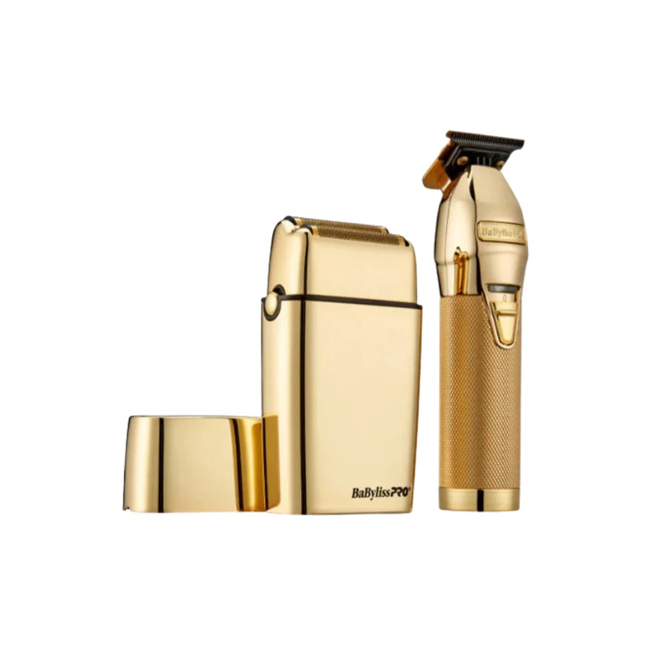 BaBylissPRO LimitedFX Gold Trimmer & Double Foil Shaver Combo