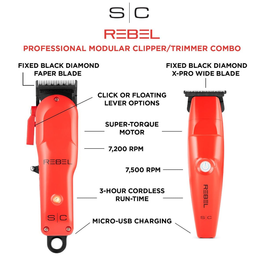 StyleCraft Professional Cordless Hair Clipper/Hair Trimmer Set
